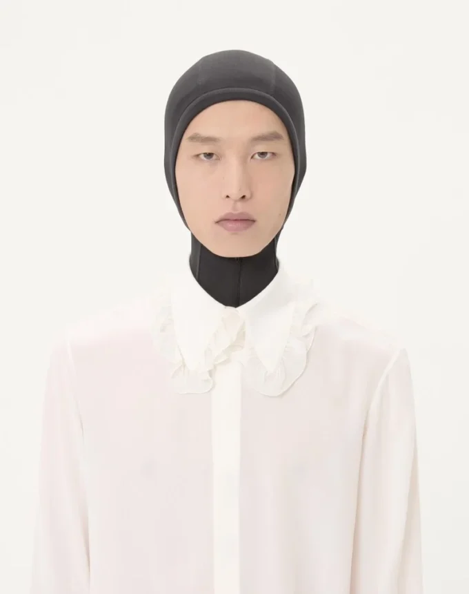 Valentino Crepe De Chine Silk Shirt With Ruffles