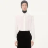 Valentino Crepe De Chine Silk Shirt With Ruffles