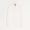 Valentino Crepe De Chine Silk Shirt With Ruffles