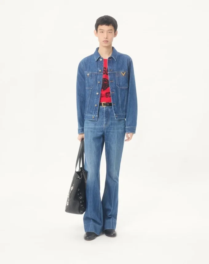 Valentino Denim Jacket with VGold