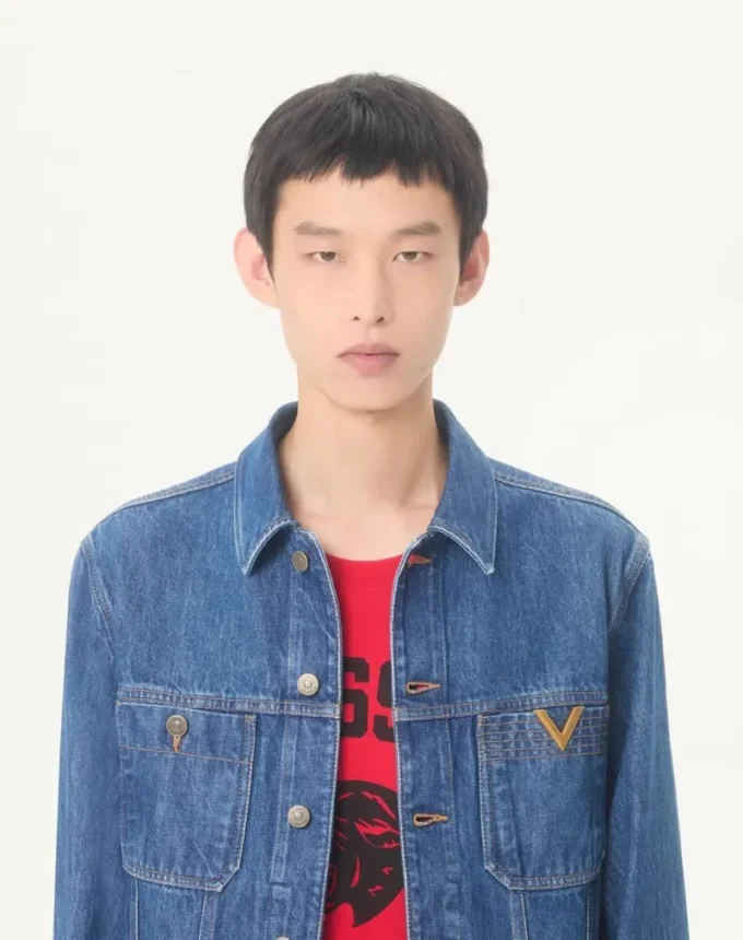Valentino Denim Jacket with VGold