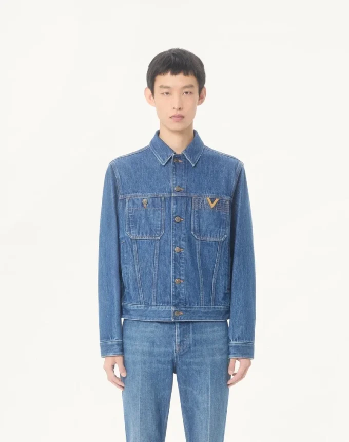 Valentino Denim Jacket with VGold