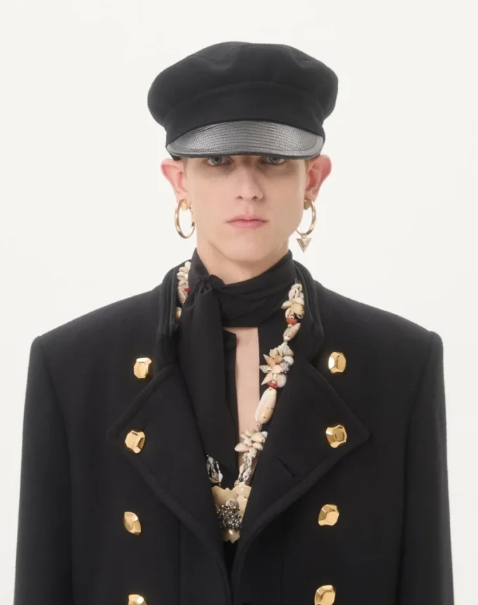 Valentino Double-Breasted Coat In Double Wool