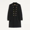 Valentino Double-Breasted Coat In Double Wool