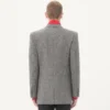 Valentino Double-Breasted Jacket In Natté Boutonné Wool