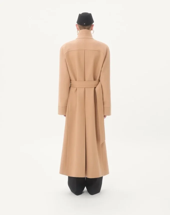 Valentino Double-Breasted Trench Coat In Wool Felt With Ayers Inserts