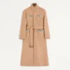 Valentino Double-Breasted Trench Coat In Wool Felt With Ayers Inserts