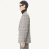 Valentino Double-Breasted Wool Jacket With Check Pattern Valentino Double-Breasted Wool Jacket With Check Pattern