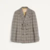 Valentino Double-Breasted Wool Jacket With Check Pattern Valentino Double-Breasted Wool Jacket With Check Pattern