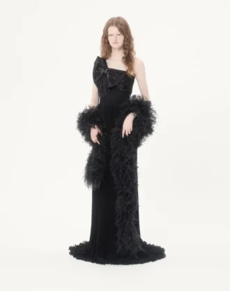 Valentino Feathers Scarf with Ostrich and Turkey Feathers