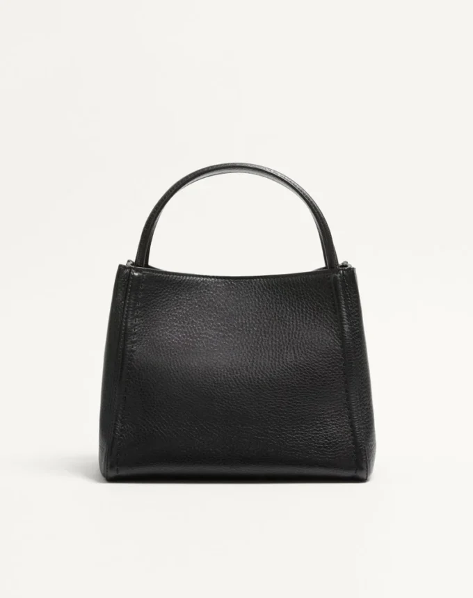 Valentino Garavani Alltime Medium Handbag In Grainy Calfskin Valentino Garavani Alltime Medium Handbag In Grainy Calfskin