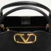 Valentino Garavani Alltime Medium Handbag In Grainy Calfskin Valentino Garavani Alltime Medium Handbag In Grainy Calfskin