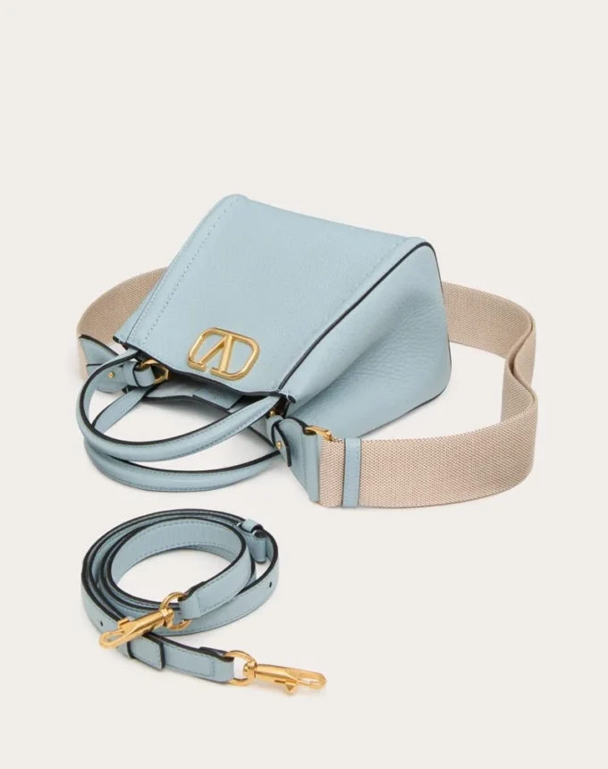 Valentino Garavani Alltime Small Handbag In Grainy Calfskin Valentino Garavani Alltime Small Handbag In Grainy Calfskin