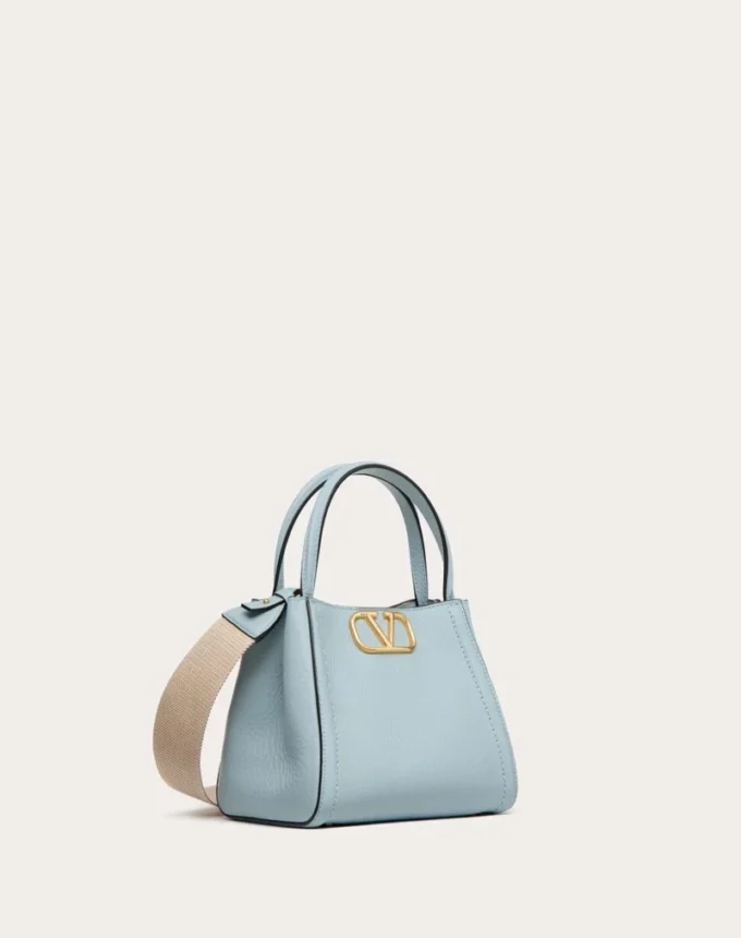 Valentino Garavani Alltime Small Handbag In Grainy Calfskin Valentino Garavani Alltime Small Handbag In Grainy Calfskin