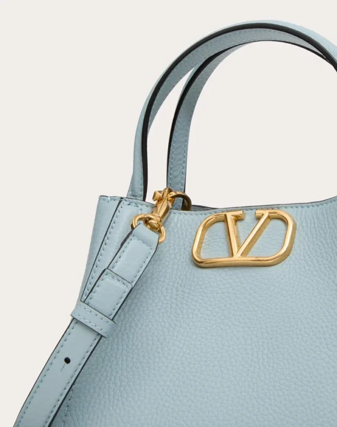 Valentino Garavani Alltime Small Handbag In Grainy Calfskin Valentino Garavani Alltime Small Handbag In Grainy Calfskin