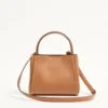 Valentino Garavani Alltime small handbag in grainy calfskin with embroidered ribbon shoulder strap