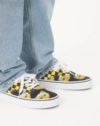 Valentino Garavani And Vans Low-Top Fabric Trainer With VLogo Checkerboard Print And Le Chat De La Maison Print