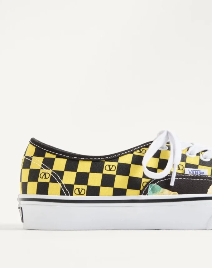 Valentino Garavani And Vans Low-Top Fabric Trainer With VLogo Checkerboard Print And Le Chat De La Maison Print