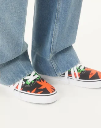 Valentino Garavani And Vans Low-Top Fabric Trainer With VLogo Checkerboard Print And Tropical Leaves Print