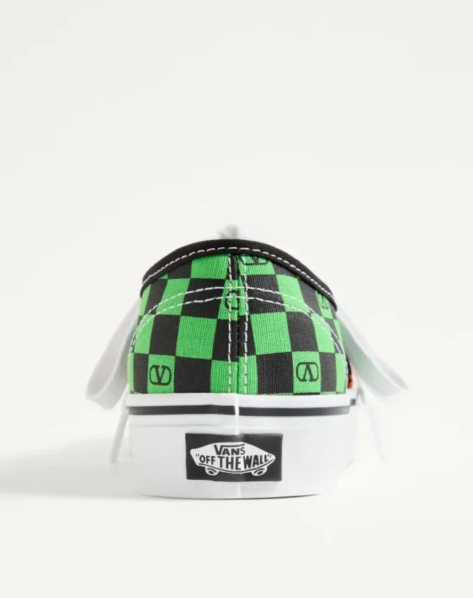 Valentino Garavani And Vans Low-Top Fabric Trainer With VLogo Checkerboard Print And Tropical Leaves Print Valentino Garavani And Vans Low-Top Fabric Trainer With VLogo Checkerboard Print And Tropical Leaves Print