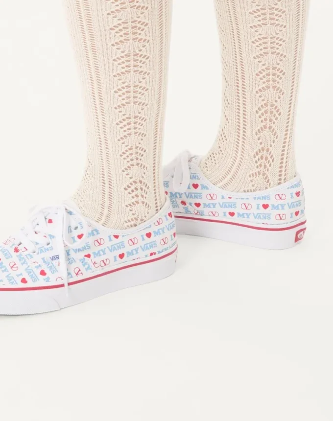 Valentino Garavani And Vans Low-Top Trainer In Valentino Vans Love Print Fabric