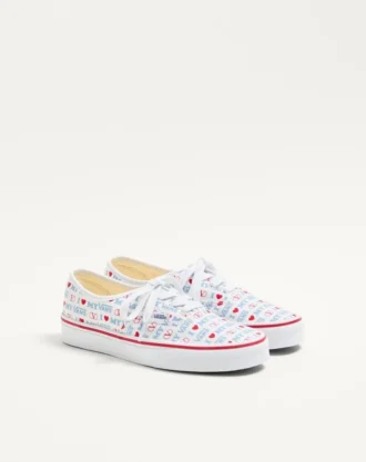 Valentino Garavani And Vans Low-Top Trainer In Valentino Vans Love Print Fabric