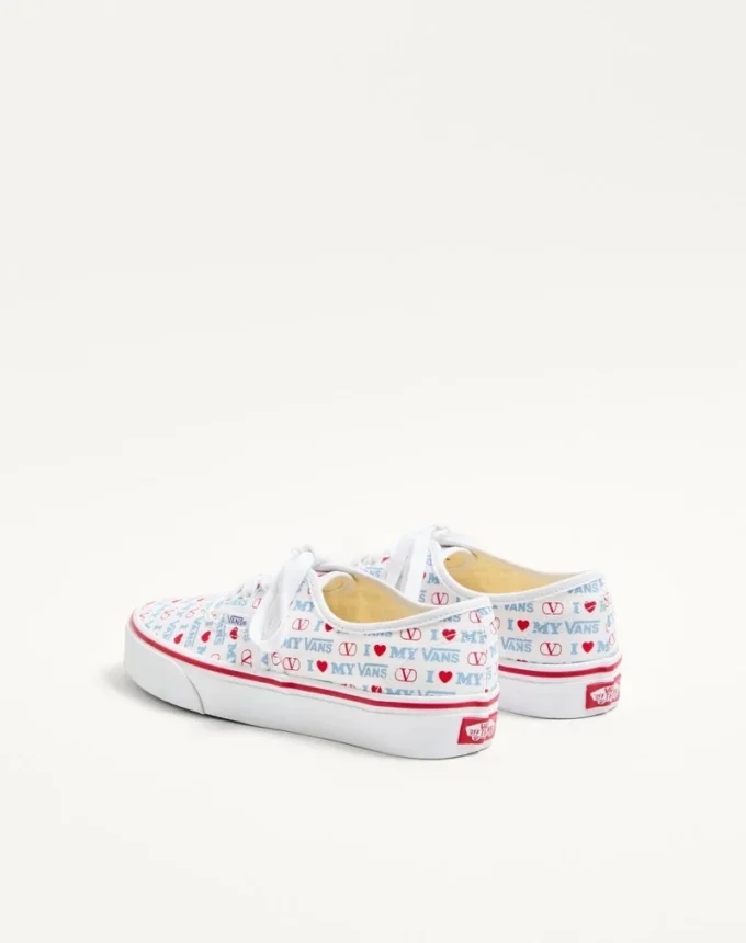Valentino Garavani And Vans Low-Top Trainer In Valentino Vans Love Print Fabric