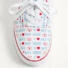Valentino Garavani And Vans Low-Top Trainer In Valentino Vans Love Print Fabric