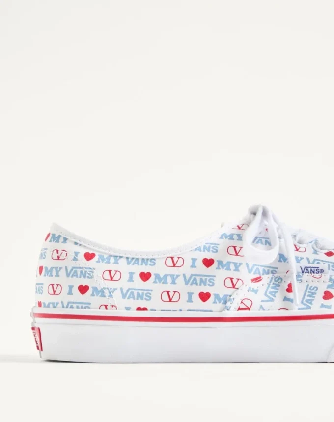 Valentino Garavani And Vans Low-Top Trainer In Valentino Vans Love Print Fabric