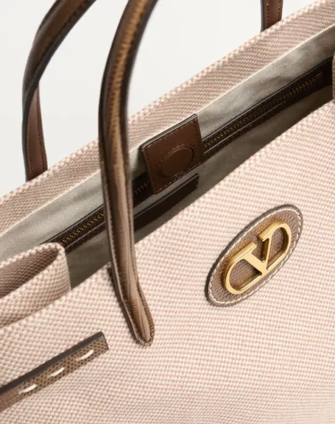 Valentino Garavani Antibes Medium Canvas Shopping Bag