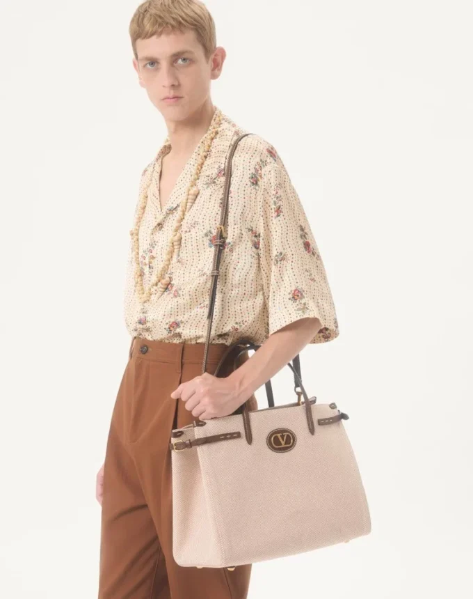 Valentino Garavani Antibes Medium Canvas Shopping Bag