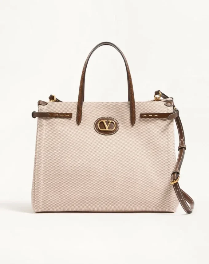 Valentino Garavani Antibes Medium Canvas Shopping Bag