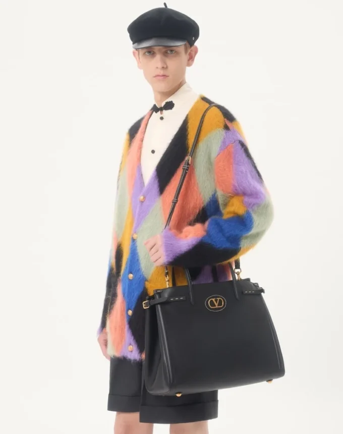 Valentino Garavani Antibes Medium Leather Shopping Bag