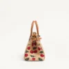 Valentino Garavani Antibes Small Shopping Bag In Jacquard Raffia With Cherryfic Pattern