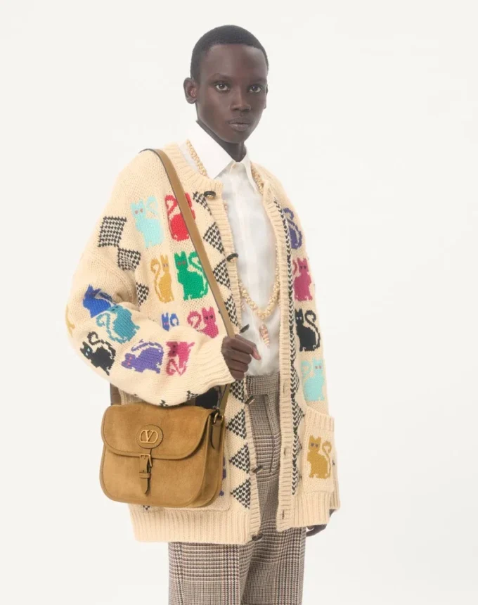 Valentino Garavani Antibes Suede Shoulder Bag