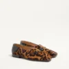 Valentino Garavani Babouche Haircalf Loafers With Fauve Eclat Print
