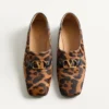 Valentino Garavani Babouche Haircalf Loafers With Fauve Eclat Print