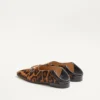 Valentino Garavani Babouche Haircalf Loafers With Fauve Eclat Print