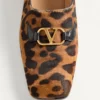 Valentino Garavani Babouche Haircalf Loafers With Fauve Eclat Print