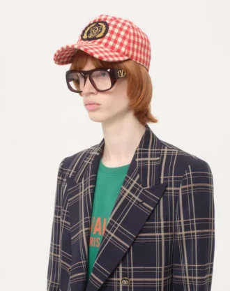 Valentino Garavani Baseball Cap In Cotton And Wool With Patch