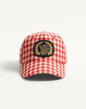 Valentino Garavani Baseball Cap In Cotton And Wool With Patch