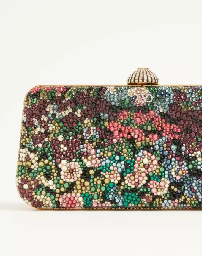 Valentino Garavani Carry Secrets minaudiere with Apres L’Hiver rhinestone motif