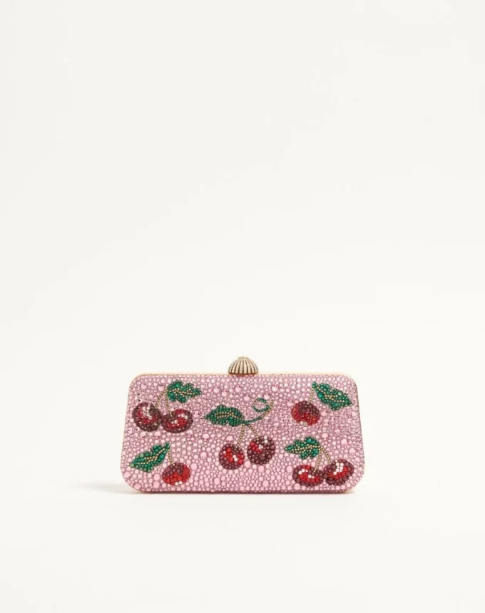 Valentino Garavani Carry Secrets minaudiere with Cherryfic rhinestone motif