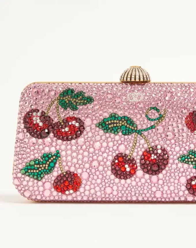 Valentino Garavani Carry Secrets minaudiere with Cherryfic rhinestone motif