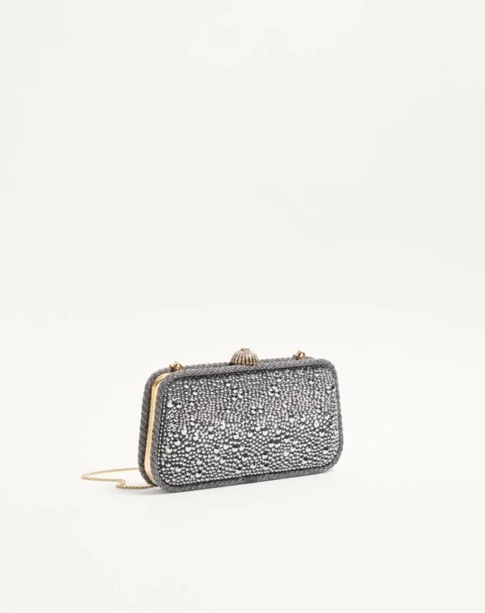 Valentino Garavani Carry Secrets Minaudiere With Rhinestones