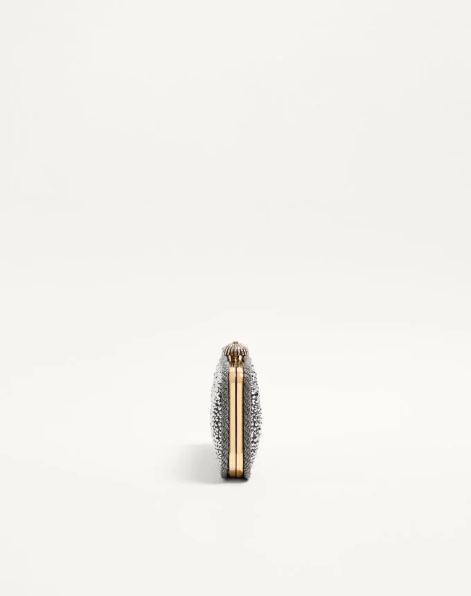 Valentino Garavani Carry Secrets Minaudiere With Rhinestones