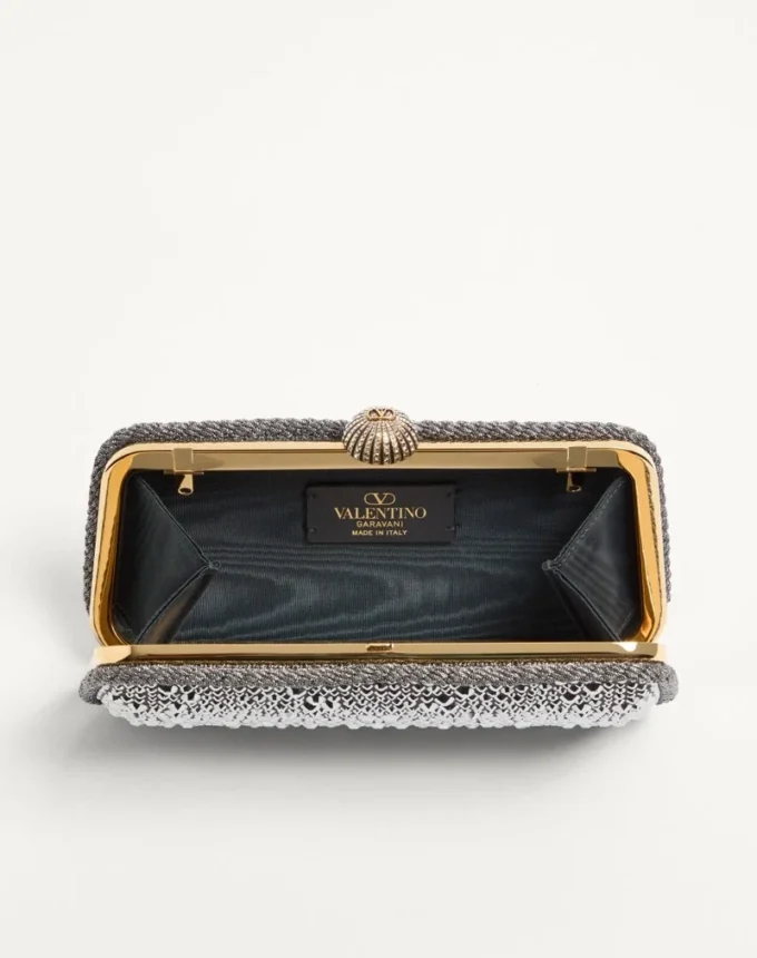 Valentino Garavani Carry Secrets Minaudiere With Rhinestones