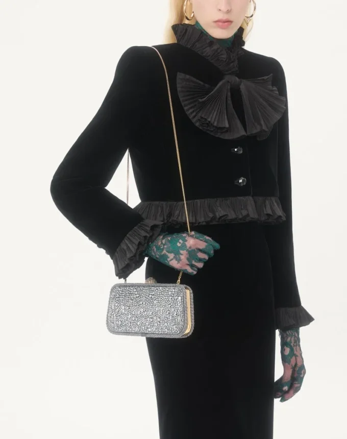 Valentino Garavani Carry Secrets Minaudiere With Rhinestones