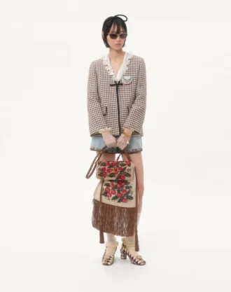 Valentino Garavani DeVain Embroidered Small Shoulder Bag