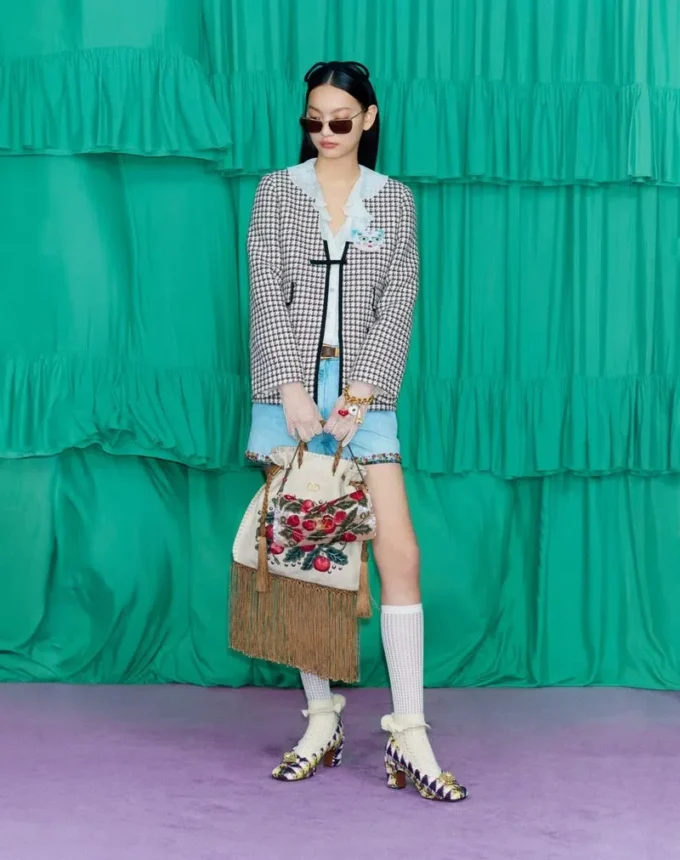 Valentino Garavani DeVain Embroidered Small Shoulder Bag